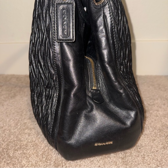 Coach Black Textured Shoulder Bag - Picture 3 of 7